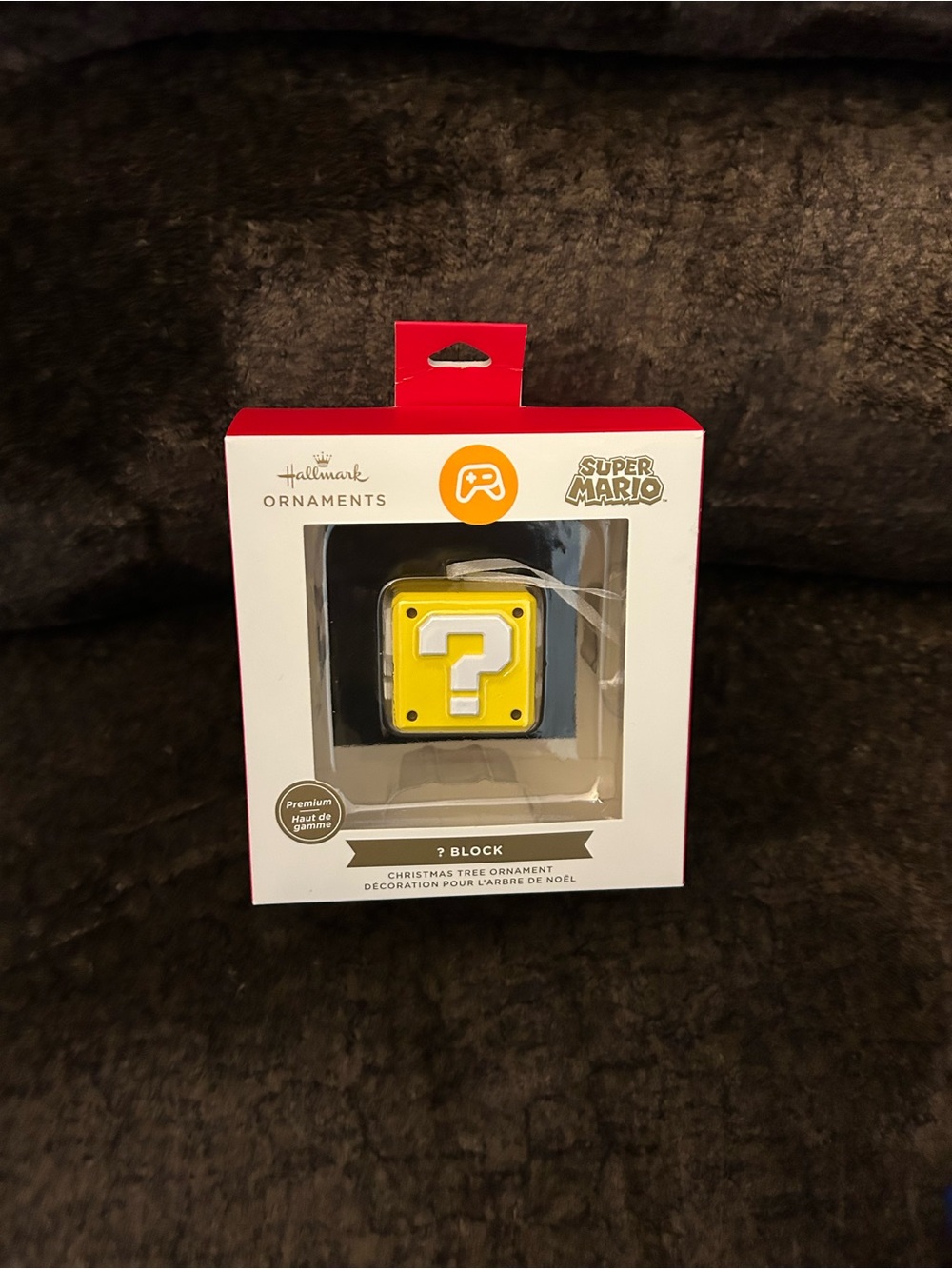 Hallmark Super Mario Yellow ? Block Ornament